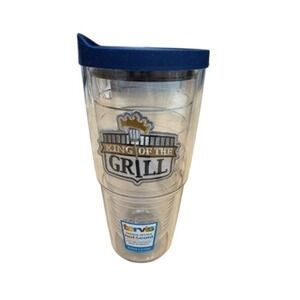 NWT! "Tervis" Tumbler 24oz King of the Grill Insulated Travel Cup with Navy  Lid
